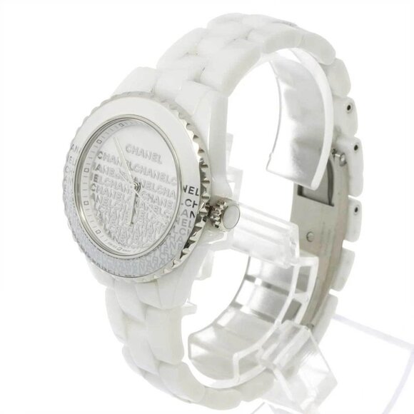 CHANEL J12 33mm H7419 Date Ceramic Quartz White Dial Ladies Watch 90224123 - Picture 1 of 7
